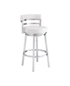 Armen Living Madrid Bar Stool In White