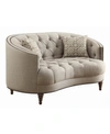 MACY'S COASTER HOME FURNISHINGS AVONLEA LOVESEAT WITH BUTTON TUFTING