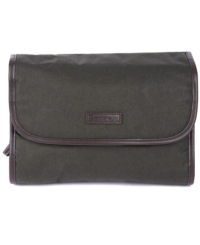 Barbour Men's Waxed Hanging Toiletry Bag In Olive