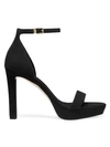 Michael Michael Kors Margot Suede Platform Sandals In Black