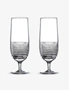 Waterford Mixology Circon Crystal Hurricane Glasses Set Of Two