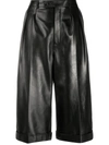 SAINT LAURENT OVER-THE-KNEE LEATHER SHORTS