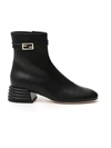 FENDI FENDI MICRO FF BAGUETTE BUCKLED ANKLE BOOTS