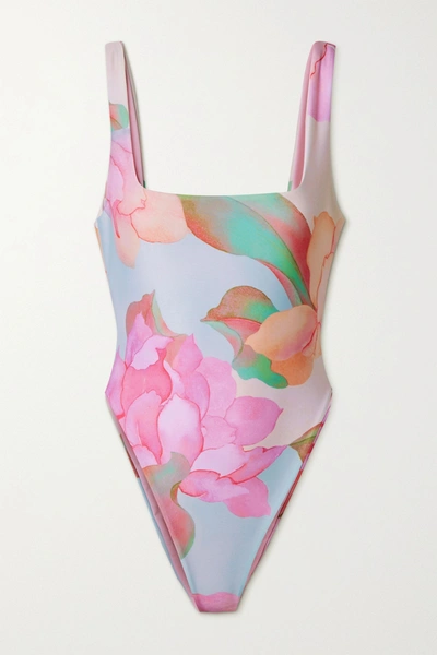 Mara Hoffman + Net Sustain Idalia Printed Recycled Swimsuit In Pink