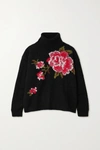 RED VALENTINO EMBROIDERED KNITTED TURTLENECK jumper