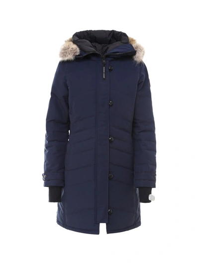 Canada Goose Lorette Fur-hood Down Parka Coat In Black