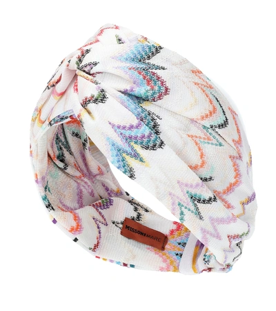 Missoni Chevron-knit Headband In Multicoloured