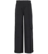 GANNI HIGH-RISE STRAIGHT WOOL-BLEND PANTS,P00490705