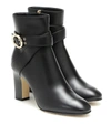 JIMMY CHOO BLANKA 85 LEATHER ANKLE BOOTS,P00502355