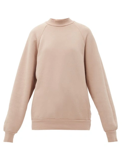 Les Tien Womens Mauve High-neck Cotton-jersey Sweatshirt S In Light Pink