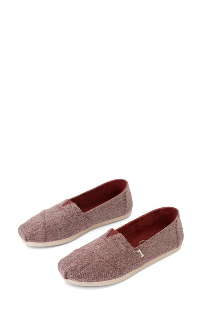 Toms Alpargata Slip-on In Dark Red