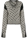 Jil Sander Geometric Pattern Jumper In Black