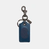 Coach Bottle Opener Key Fob With  Patch In Sea Blue