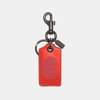 Coach Bottle Opener Key Fob With  Patch In Electric Coral