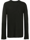 Ziggy Chen Stitched-panel Crew-neck Jumper In Black
