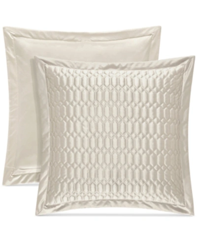 J Queen New York Satinique Quilted Sham, European In Natural