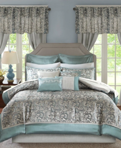 Madison Park Eleni 24-pc. Queen Room In A Bag Bedding In Teal