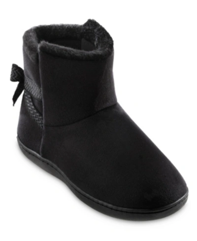 Isotoner Signature Women's Nelly Boot Slippers In Black