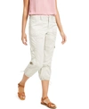 Style & Co Petite Cargo Capri Pants, Created For Macy's In Stonewall