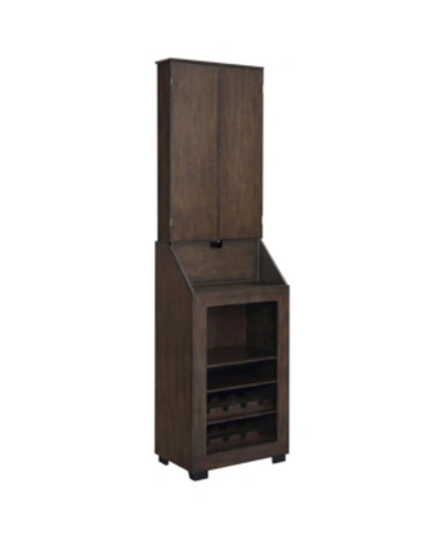 Picket House Furnishings Tyson Dartboard Cabinet In Brown