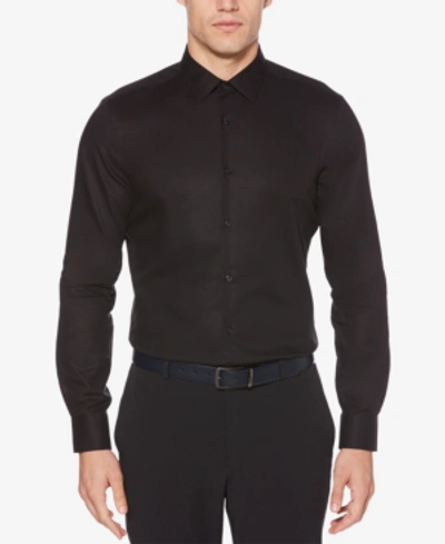 Perry Ellis Men's Slim-fit Dobby Shirt In Black