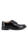 TOD'S SMOOTH LEATHER LACE-UP SHOES IN BLACK,XXW59C0DD20SHA B999