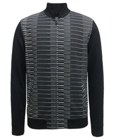 Alfani Men's Variegated Stripe Jacket, Created For Macy's In Deep Black