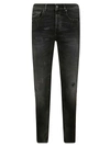LES HOMMES LEATHER BAND SLIM FIT JEANS,11581640