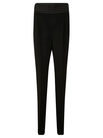 Blumarine High-waist Slim Trousers In Black