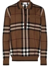 BURBERRY LARGE CHECK WOOL POLO SHIRT