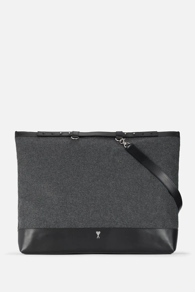 Ami Alexandre Mattiussi Weekender Bag In Grey