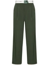 AMBUSH FOLDED WAIST TAPERED TROUSERS