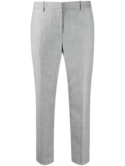 Theory Treeca Cropped Trousers In Grey