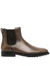 TOD'S ROUND TOE CHELSEA BOOTS