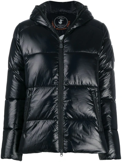 Save The Duck Zip-up Padded Jacket In Black