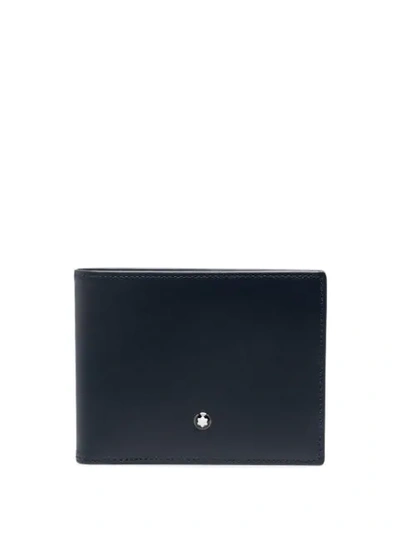 Montblanc Logo Plaque Wallet In Blue