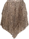 Wandering Animalier Print Pleated Mini Skirt In Brown