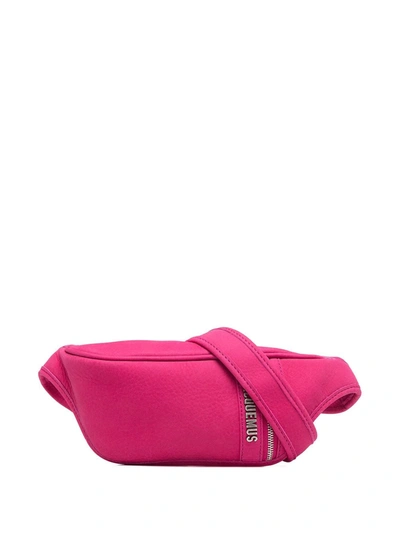 Jacquemus Logo-plaque Belt Bag In Pink