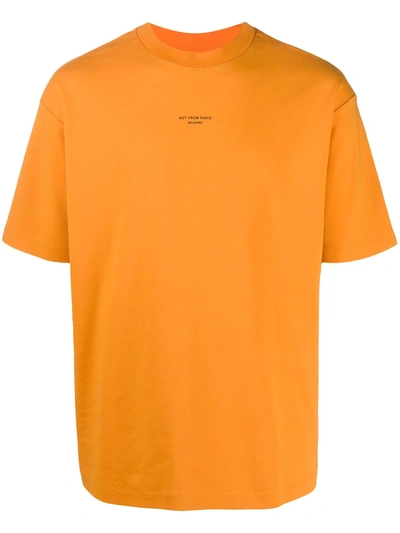 Drôle De Monsieur 'not From Paris Madame' T-shirt In Orange