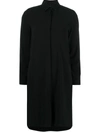 Shop Blanca Vita Classic Collar Shirt Dress In Black