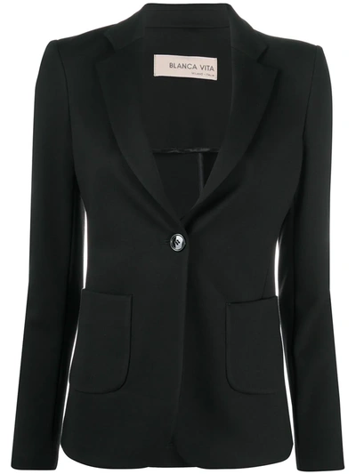 Blanca Vita Single-breasted Blazer Jacket In Black