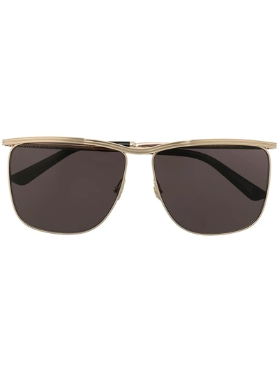 Gucci Square Frame Sunglasses In Gold