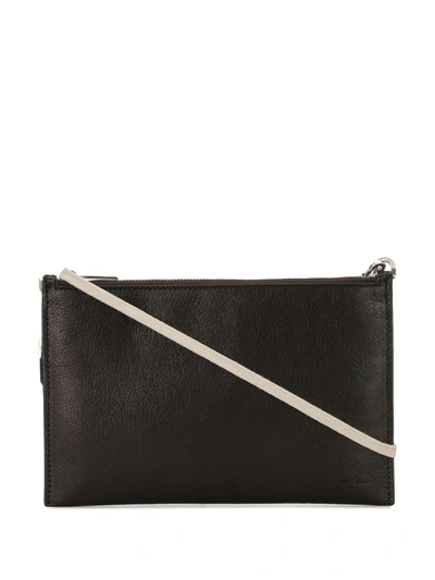 Rick Owens Performa Rectangle Pouch Bag In Brown