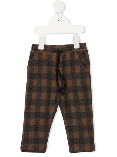 Zhoe & Tobiah Babies' Checked Trousers In Brown