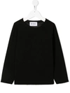 DONDUP LOGO PATCH ROUND NECK SWEATSHIRT