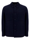 THOM BROWNE SHIRT JACKET IN BLUE