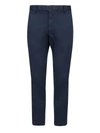 DSQUARED2 COTTON CHINO TROUSERS IN BLUE