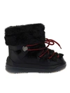 Moncler Insolux M Faux Shearling-trimmed Leather Boots In Black