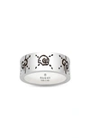 GUCCI GHOST SILVER RING,YBC455318001020