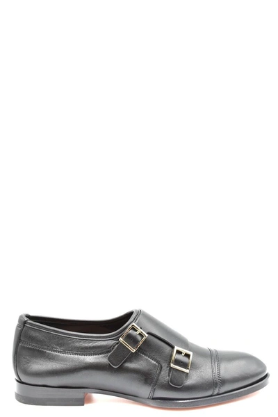 Santoni Flat Shoes In Inie Nero